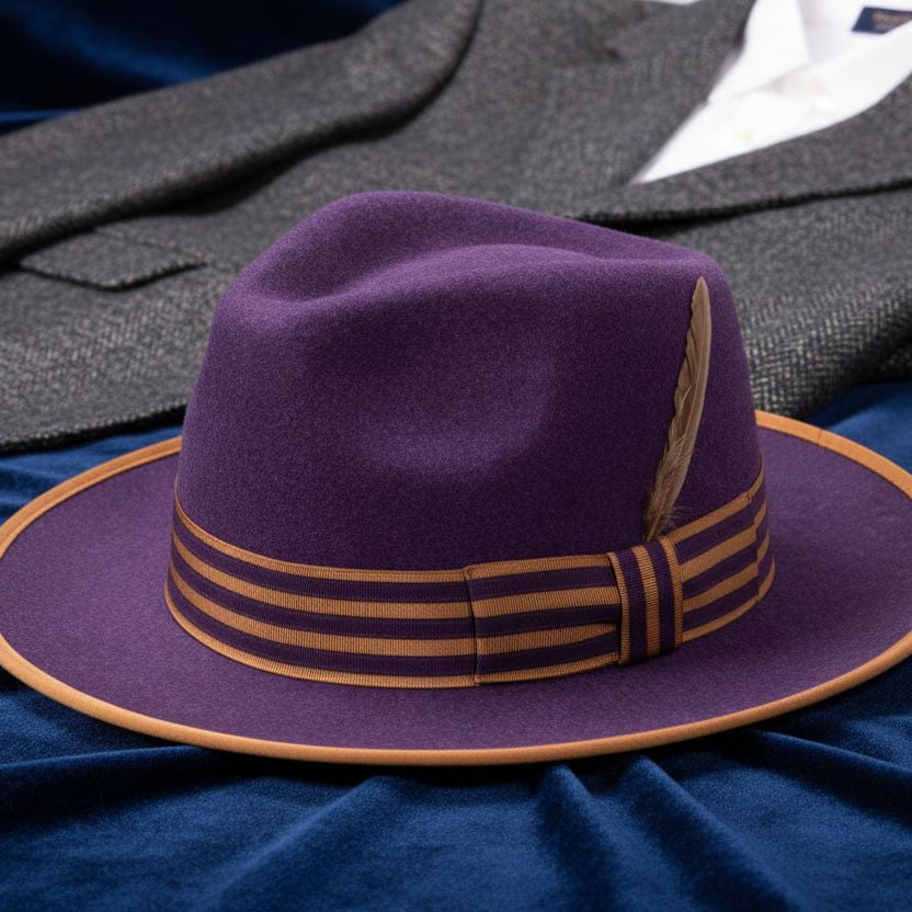 The Halcyon Collection Grape Wool Felt Fedora: Your Next Statement Piece