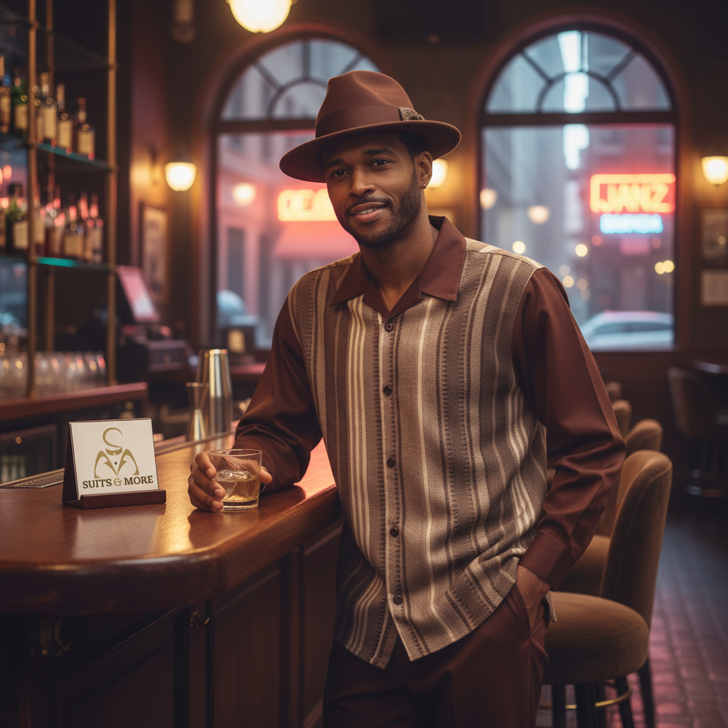 Step Up Your Style: Introducing the Montique Brown Walking Suit Set!