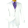 Formalita Collection: White 3 Piece Solid Color Single Breasted Slim Fit Suit