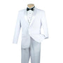 ChicCovenant Collection: White 2 Piece Solid Color Single Breasted Slim Fit Tuxedo