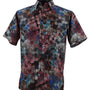 Circulo Collection Dusty Rose Circle Accent Men's Short Sleeve Printed Shirt