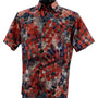 Circulo Collection Red Circle Accent Men's Short Sleeve Printed Shirt