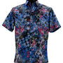 Circulo Collection Blue Circle Accent Men's Short Sleeve Printed Shirt