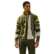 Olive Quarter Zip Pullover Sweater by Stacy Adams