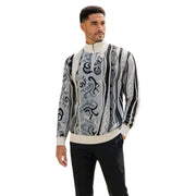 Men's White Stacy Adams Quarter Zip Pullover Sweater