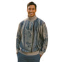 Marcari Collection: Stacy Adams Quarter Zip Pullover Sweater in Grey