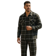 Black Plaid Shacket 2-Piece Walking Suit