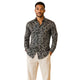 Cygnus Collection: Stacy Adams Black Scroll Print Long Sleeve Shirt