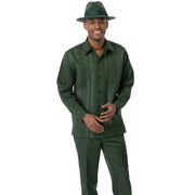 Hunter Vertical Stripe Long Sleeve 2-Piece Walking Suit by Montique