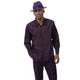 Grape Geometric Long Sleeve 2-Piece Walking Suit by Montique