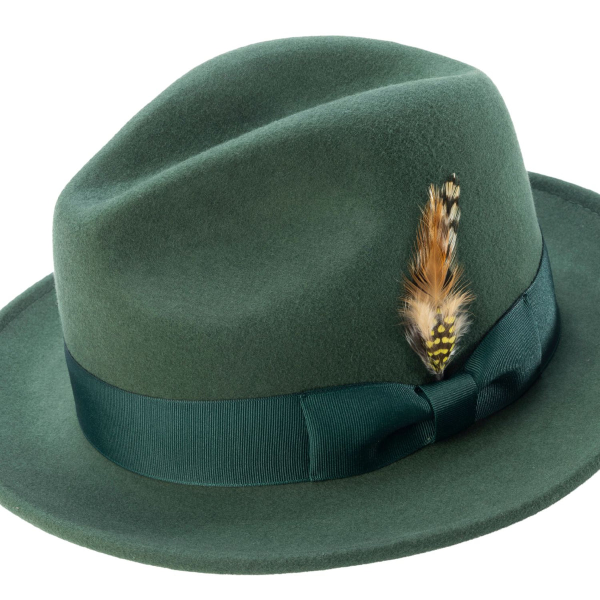 Hunter Lightfelt wool felt pinch crown fedora hat by Montique - alternate view