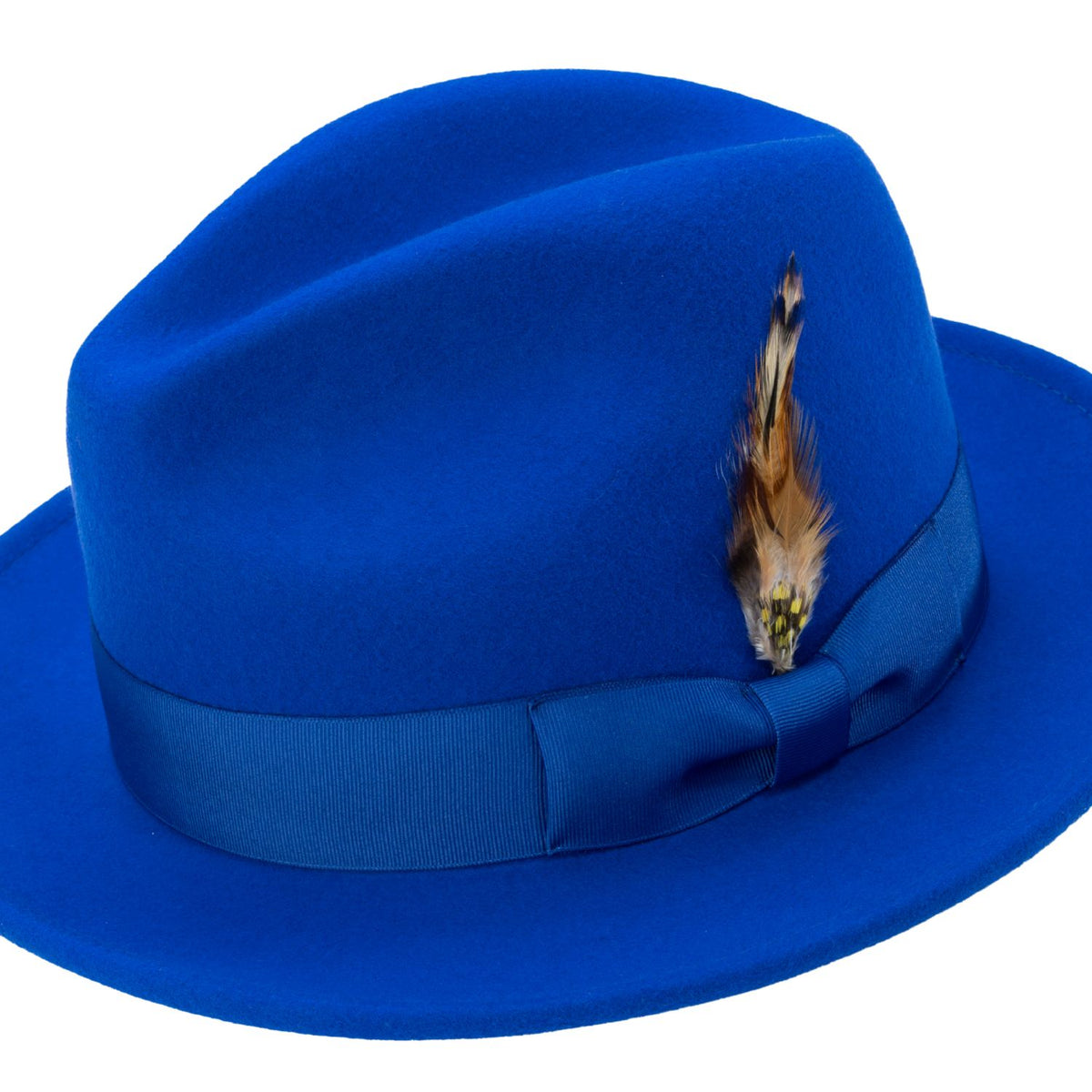 Royal Lightfelt wool felt pinch crown fedora hat by Montique - alternate view