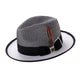 Shethys Collection: Montique Black & White Center Crease Fedora Hat