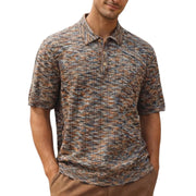 Khaki Space Dyed Polo Shirt by Stacy Adams