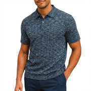 Navy Space Dyed Polo Shirt by Stacy Adams