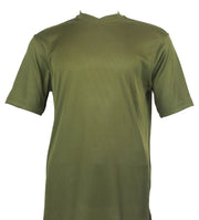 Olive Spandex Short Sleeve V Neck T Shirt