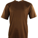 Bradburry Collection: Men's Spandex Short Sleeve V-Neck T-Shirt - Cognac