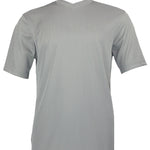 Bradburry Collection: Men's Spandex Short Sleeve V-Neck T-Shirt - Grey