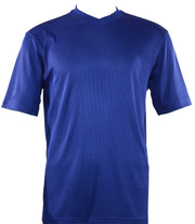 Midnight Blue Spandex Short Sleeve V Neck T Shirt