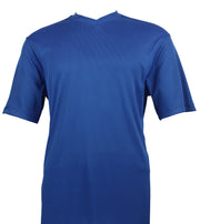 Royal Blue Spandex Short Sleeve V Neck T Shirt