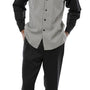 Blotchy Collection: Montique 2-Piece Black Checkered Walking Suit Set 2367