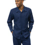 Coalesce Collection: Montique Navy Tone on Tone Walking Suit 2 Piece Long Sleeve Set 2372