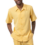 Naturaltone Collection: Men's Solid Walking Suit Set In Canary