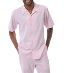 Naturaltone Collection: Men's Solid Walking Suit Set In Pink