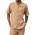 Naturaltone Collection: Men's Solid Walking Suit Set In Tan