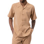 Naturaltone Collection: Men's Solid Walking Suit Set In Tan