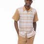 Tucana Collection: Montique Men’s Beige Geometric Checkered Walking Suit
