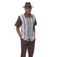 Quaoar Collection: Montique's Men's Chocolate Striped Walking Suit