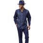 Stride Collection: Montique Men’s Long Sleeve 2-Piece Walking Suit Set In Navy