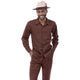 Regalia Collection: Montique Men’s Brown Tone-on-tone Long Sleeve 2-Piece Walking Suit
