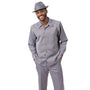 Zorion Collection: Montique Men’s Grey Long Sleeve 2-Piece Walking Suit Set