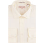 Coronis Collection: Henry Picard Ivory Solid Long Sleeve Button-Up Shirt with Front Pocket