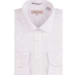 Coronis Collection: Henry Picard White Solid Long Sleeve Button-Up Shirt with Front Pocket