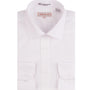 Coronis Collection: Henry Picard White Solid Long Sleeve Button-Up Shirt with Front Pocket