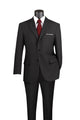 Victonique Collection: Black 2 Piece Solid Color Single Breasted Regular Fit Suit