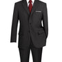 Victonique Collection: Black 2 Piece Solid Color Single Breasted Regular Fit Suit