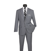 Men’s 2-Piece Regular Fit Single-Breasted Suit - Medium Grey