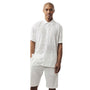 Tropicana Touch Collection: White Perforated Knit 2-Piece Short Pants Set