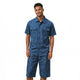 Blue Denim Cargo Embroidered 2-Piece Short Set by Stacy Adams