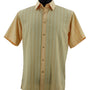 Regent's Line Canary Vertical Stripe Microfiber Short Sleeve Shirt – Full Cut