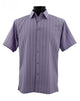 Regent's Line Lavender Vertical Stripe Microfiber Short Sleeve Shirt – Full Cut