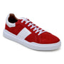 Belvedere Olivier Red & White Suede Leather Sneakers