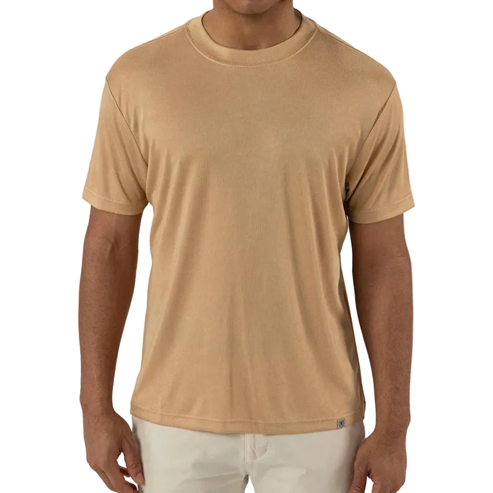Tan crew neck short sleeve t shirt