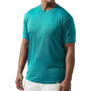 Aqua Classic Crew Neck Ribbed T-Shirt By Stacy Adams