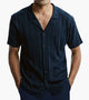 Knitted Design Polo Short Sleeve Shirt 51001 - Navy