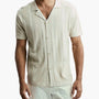 Knitted Design Polo Short Sleeve Shirt 51001 - Sand
